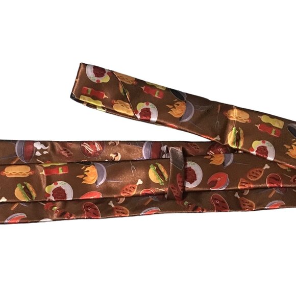 BBQ Stylish Themed Neck Tie - Fun For Summer Themed Events and Any BBQ Fan - Picture 2 of 3